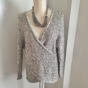Kimchi Blue faux wrap front grey sweater size small